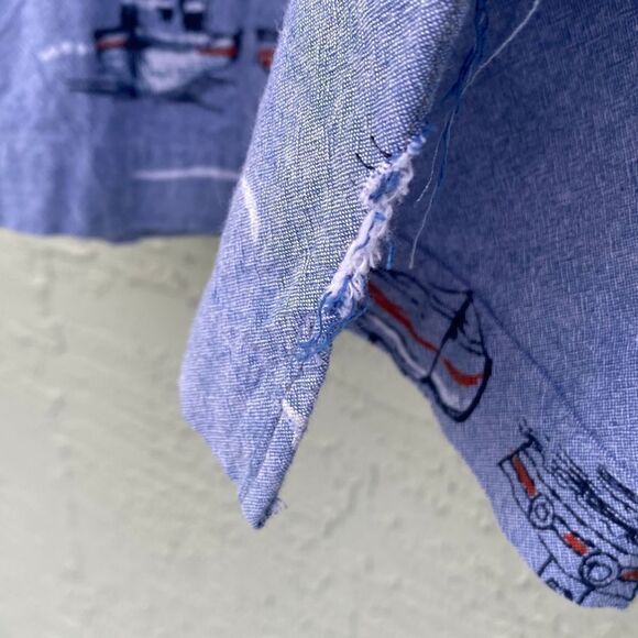 Palm Grove Boats & Lighthouses Sz 2X Button Up - Picture 9 of 15